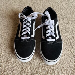 Classic Black and White Kids Sneakers